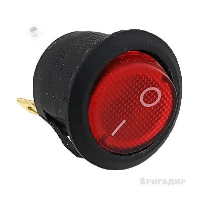 Кнопка кругла червона