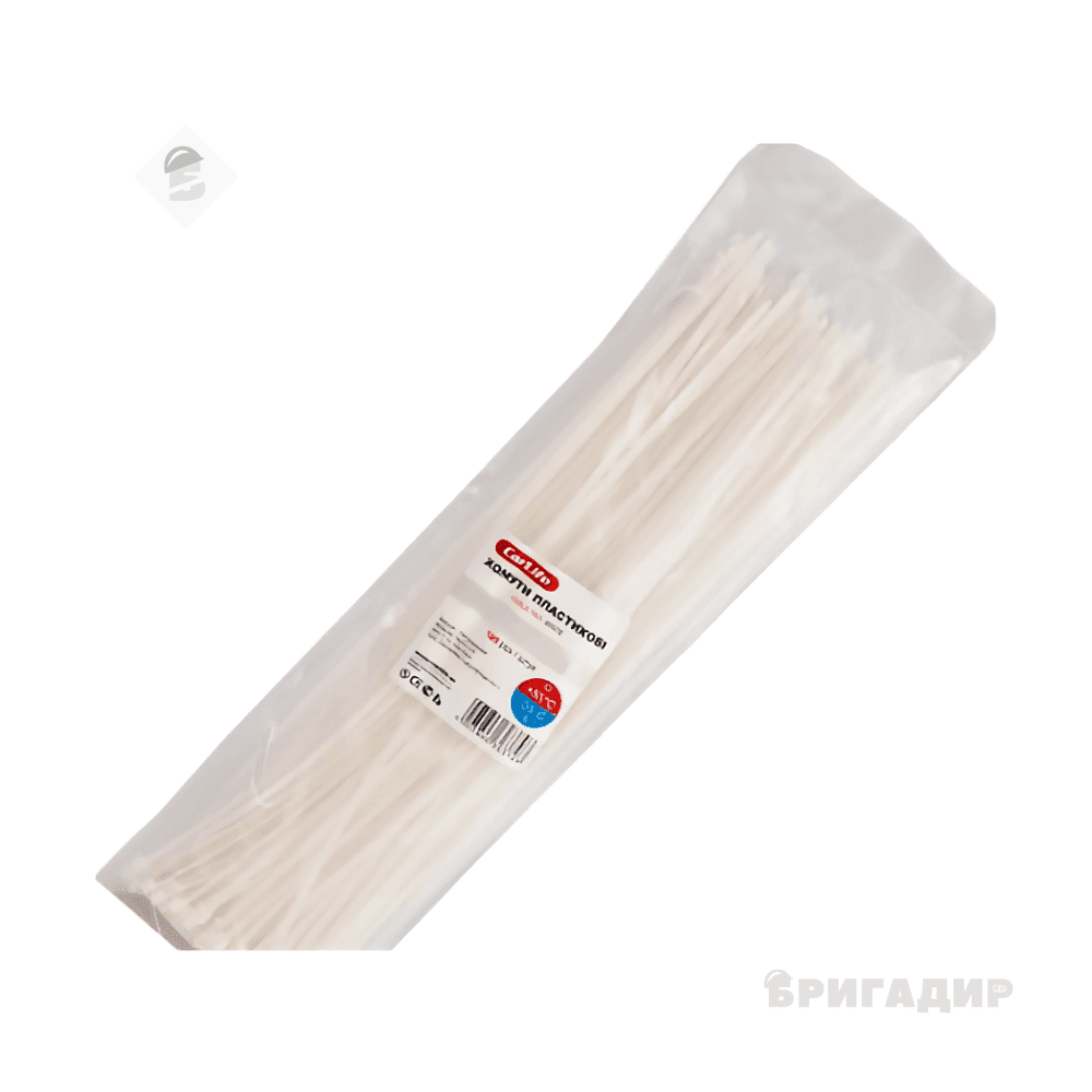 Стяжка кабельна 7.6х350 мм біла