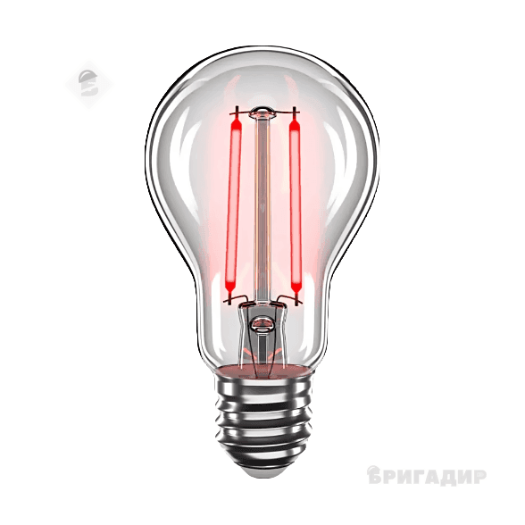 LED лампа VELMAX V-Filament-G45, червона