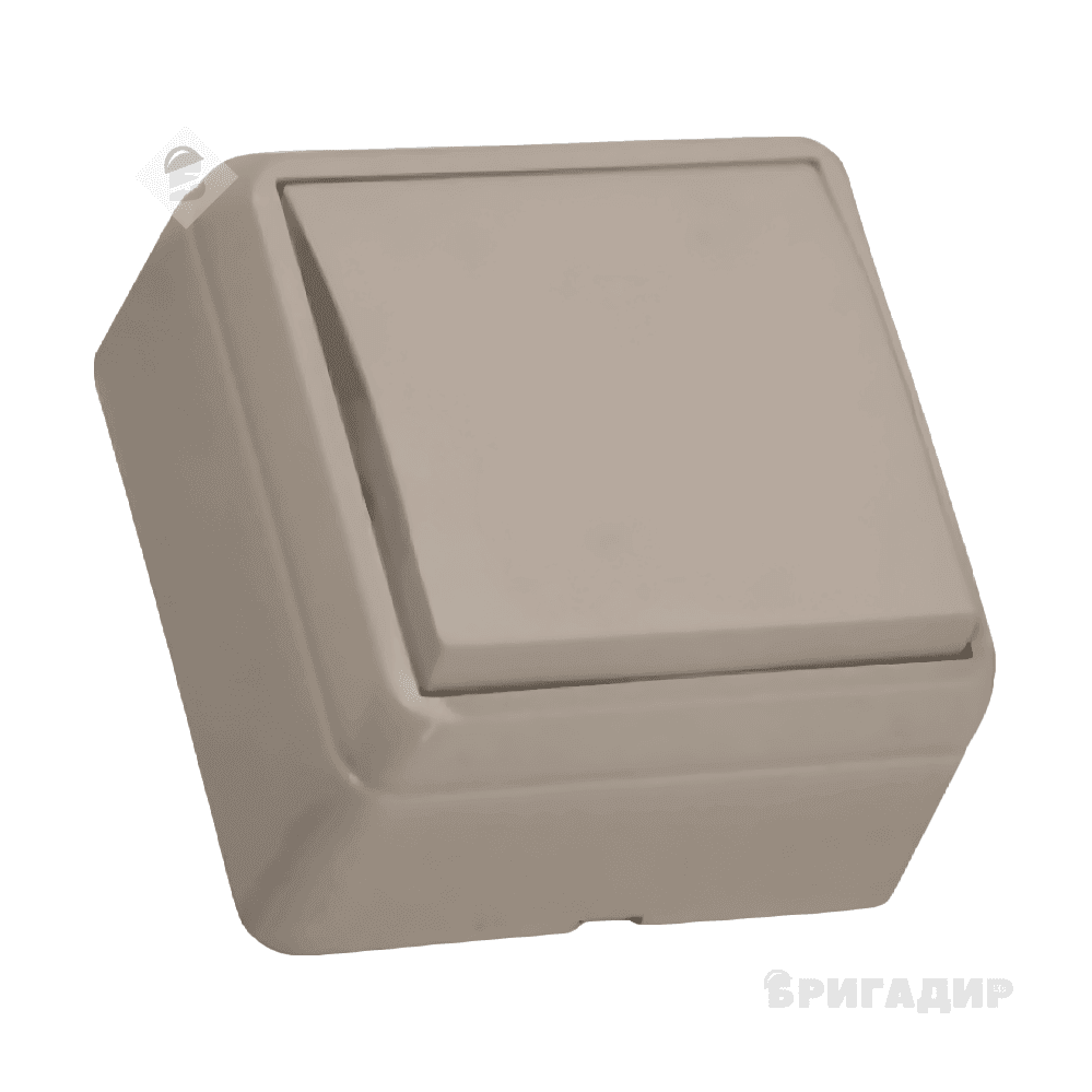 Вимикач накладний 1 кл, 10А, NORA, Mutlusan сірий, ІР54