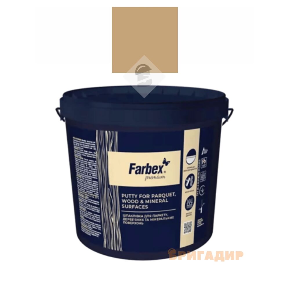 Шпаклівка для паркету, дерев'яних та мінеральних поверхонь, дуб TM Farbex 0,7кг