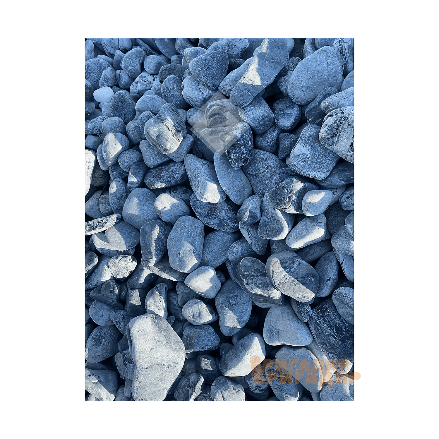 Декоративний камінь KALAFAT блакитна галька