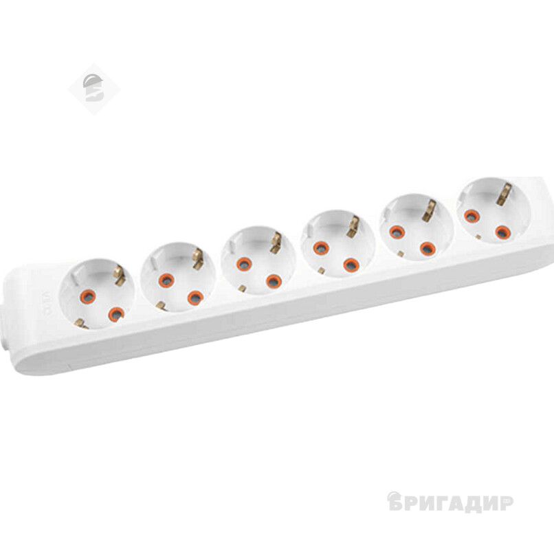 Колодка ViKO 6 гнізд з/з