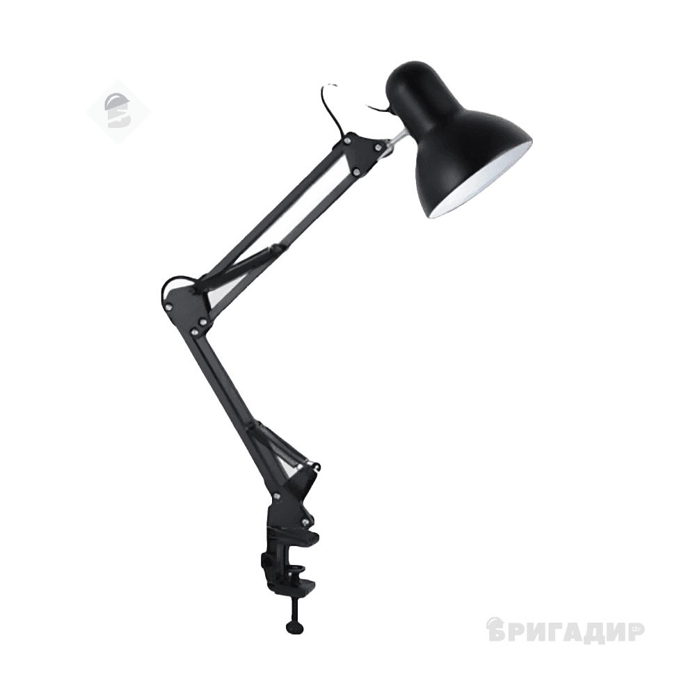 Лампа настільна телескопічна LEBRON L-TL-Tel E27 40W струбцина чорна 15-11-76