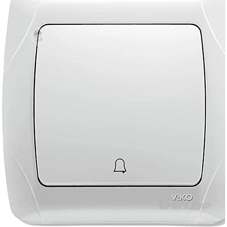 Кнопка дзвінка біла ViKO Carmen