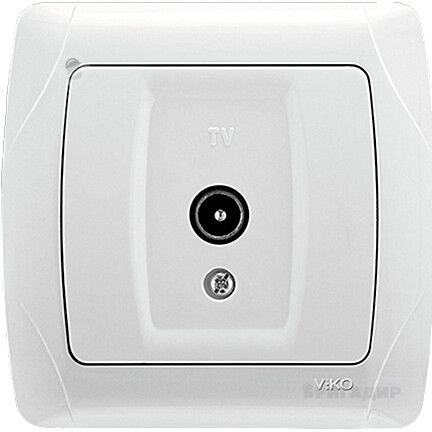 Розетка TV кінцева біла ViKO Carmen
